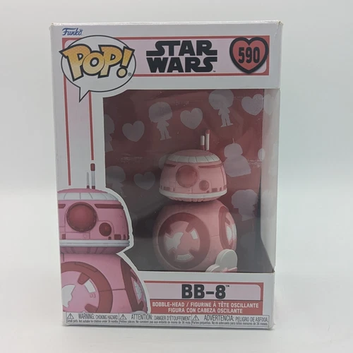 Funko - POP Star Wars: Valentines S3- BB-8 #590 with Box, Pink Hearts