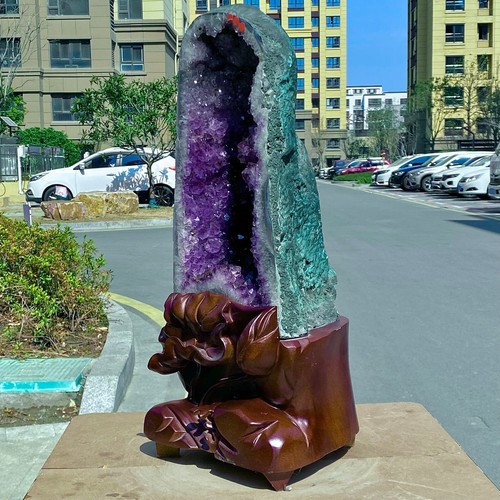 Natural Amethyst Cathedral - Purple Crystal Cluster for Healing & Decor - 39.2LB - Picture 8 of 11