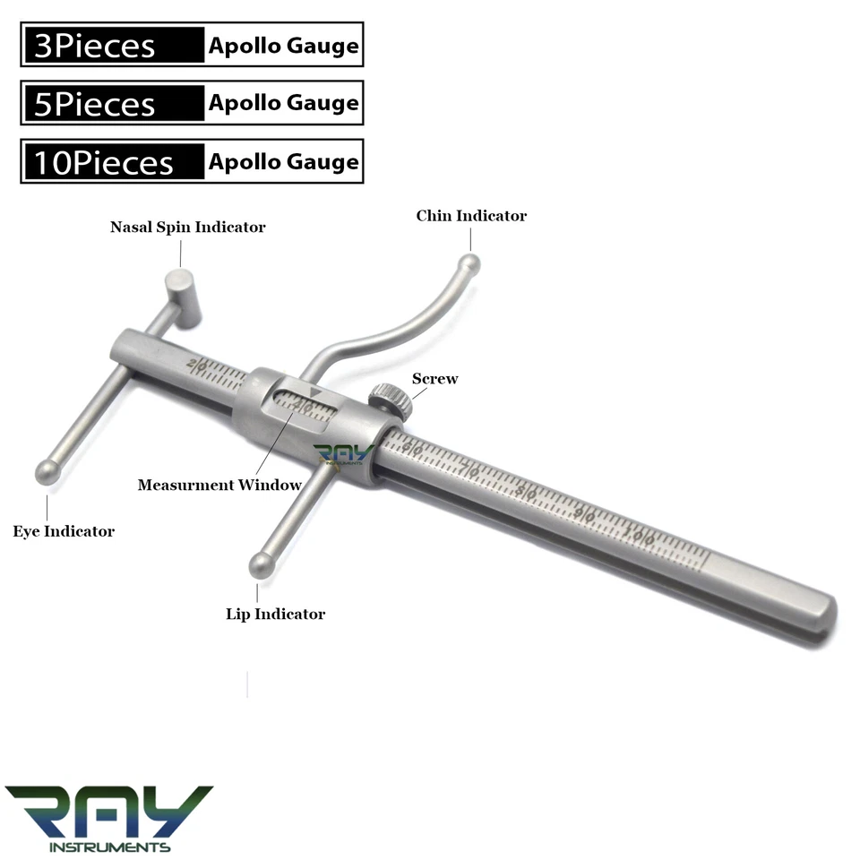 MEDSPO VDO Gauge Dental Venus Apollo Gauge Measurment Pin On Instrument Stainless Steel