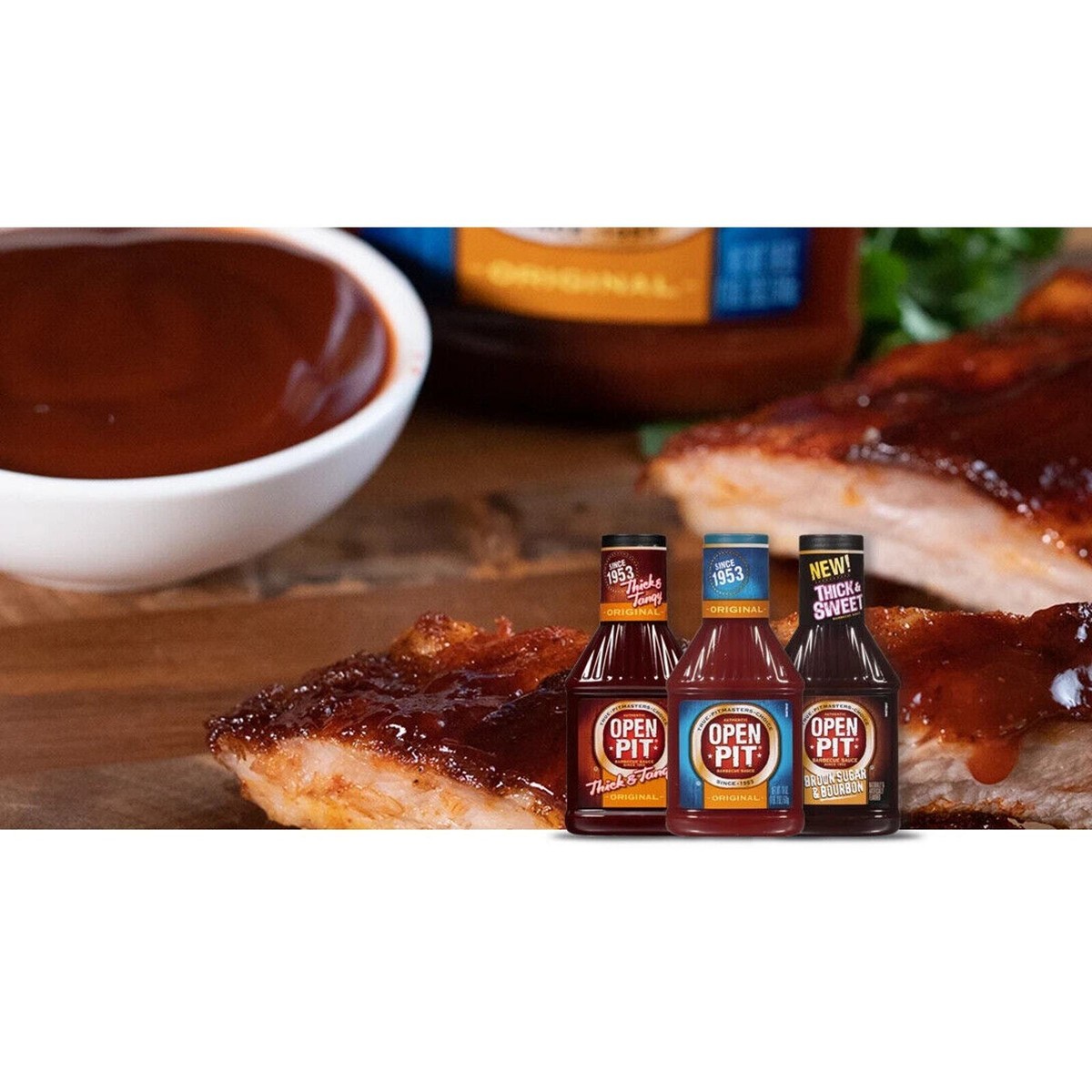 2 Pack Open Pit Authentic Taste Blue Label Original Barbecue Sauce
