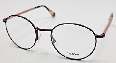 WOOW Model Be You 1 Color Mat Burgundy Front with Pink Temples Eyeglasses NIB
