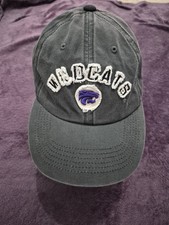 Kansas State NCAA Gray Adult OSFM Wildcats Embroidered Cap