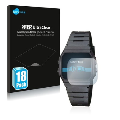 18x Schutzfolie für Casio Collection Unisex F-91W Displayschutz