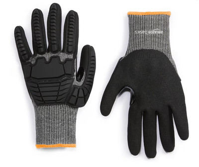 Amazon Basics Cut Level A2, Abrasion ANSI Level A4 Impact Protection Gloves XXXS