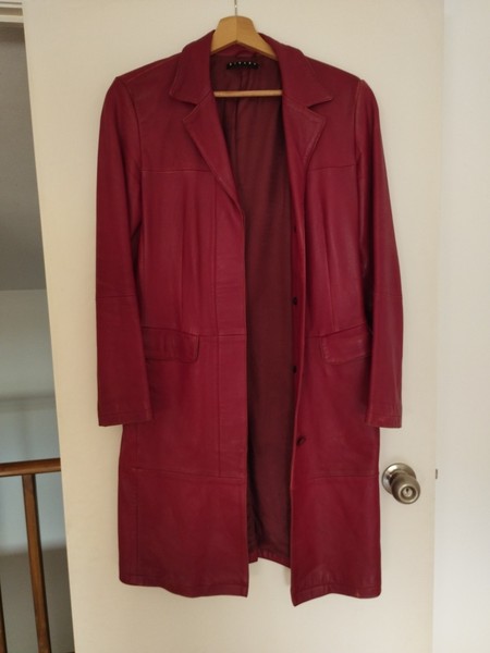 Chaqueta cuero Rojo mujer