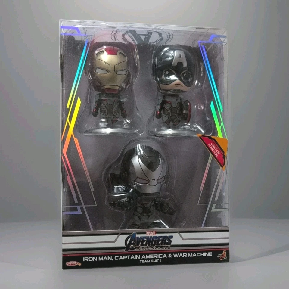 Hot Toys Avengers Endgame Iron Man Captain America War Machine Action Figure Set - Image 3 of 4