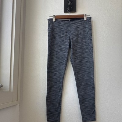 Tuff Athletics Gray Black Flecked Ankle Leggings S Polyester Spandex Women