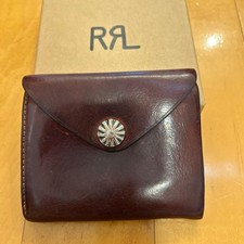 RRL Ralph Lauren Concho-wallet Bi-fold Leather Dark Brown with Box Pre-owned