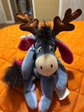 NWT Disney Store Eeyore Reindeer Bean Bag Plush Wlnnie the Pooh 8  