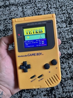 Nintendo Game Boy Classic DMG-01 Custom IPS LCD Console -   Play it Loud  Yellow