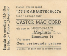 LOUIS ARMSTRONG   MEMOROBELIA