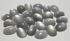 Grey Moonstone Oval Cabochon 5x7mm Loose Gemstone