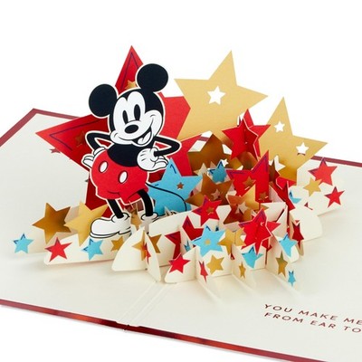 3D Pop Up Disney Mickey Mouse Card for Any Occasion Birthday Graduation Celeb...