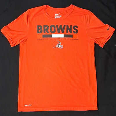Nike Cleveland Browns NFL Dri-FIT Orange T-Shirt Size youth  L 