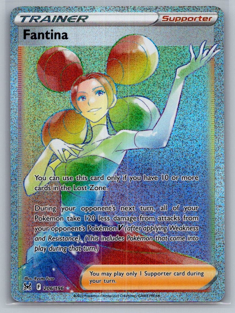 Fantina 206/196 Rainbow Rare Lost Origin Pokemon Near Mint