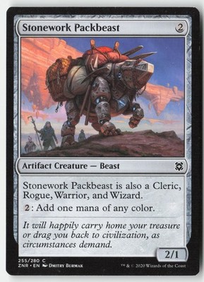 MTG - Stonework Packbeast #255 - Regular - ZNR Zendikar Rising