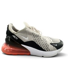 Nike Air Max 270 Shoes Mens 9.5 Light Bone Black Hot Punch AH8050-003 Sneakers