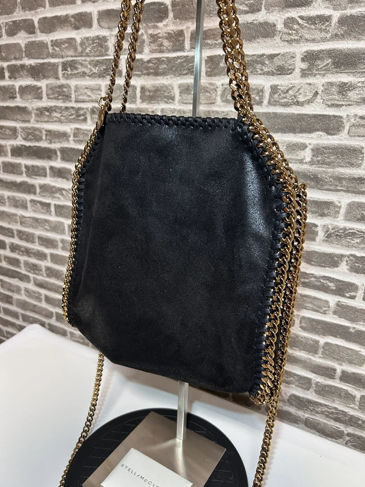 Stella mccartney falabella Mini Shoulder bag medium Tote Black  Gold UK  123720 - Image 3 of 4