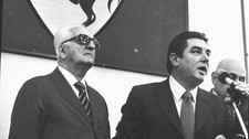 Fotografia Vintage da Collezione Enzo Ferrari e Dirigente Sportivo Franco Gozzi