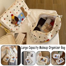 Large Capacity Makeup Organizer Bag Travel Portable Toiletry Case Skincare Bag