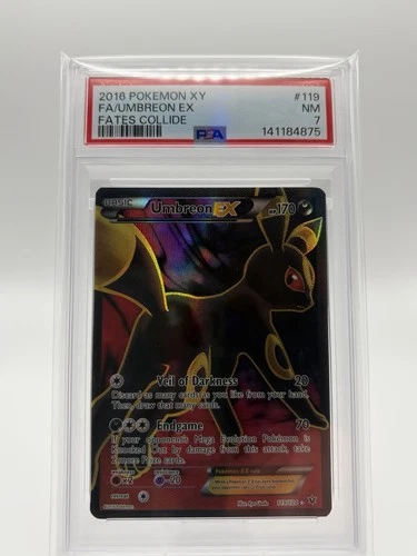 Pokémon Umbreon EX Fates Collide Full Art Ultra Rare 170HP #119/124 Holo PSA 7