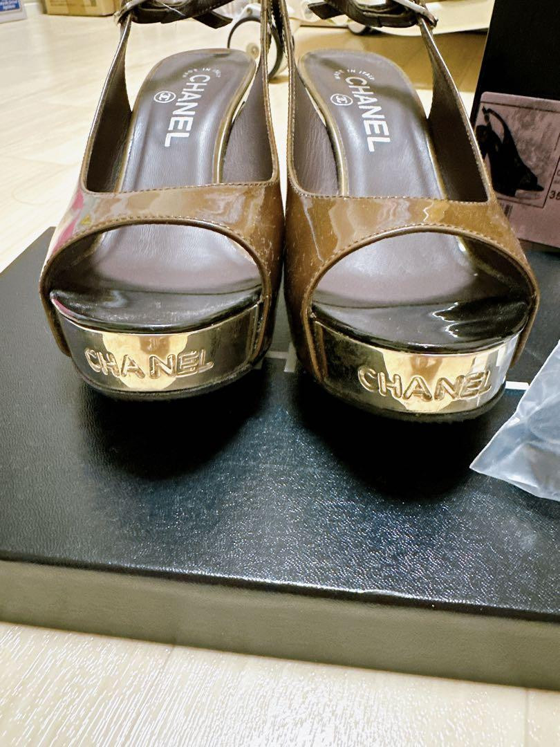 Chanel Pumps Shoes Coco Mark Brown Size 35.5 US About5.5 For Women thumbnail 2