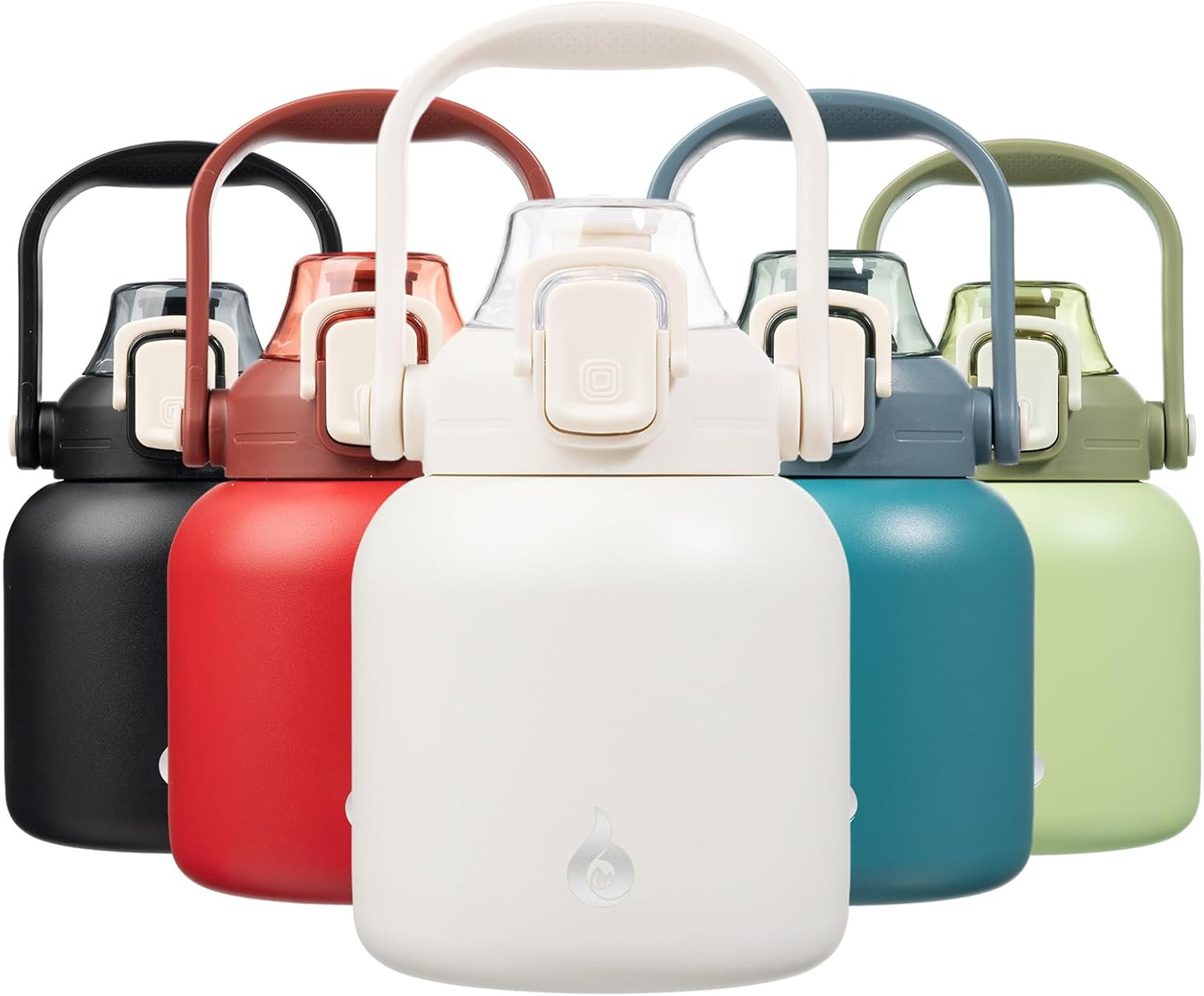 With Straw, 27 Oz Cute Water Bottles With Handle, Bpa Fr
