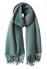 Écharpe en cachemire pour femme  Double face  En coton avec pompons  Douce  R...