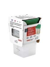 Cambro Square Storage Container Camwear Clear 4 Qt with Green Lid.(2 PacK)