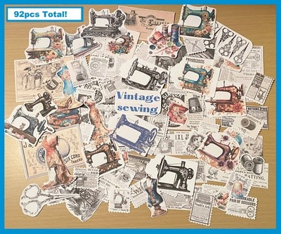 Vtg Victorian SEWING Machine&Notions Ads Junk Journal Scrapbook Art Ephemera Lot