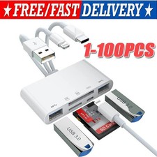5 in 1 Memory Card Reader USB 3.0 OTG Adapter SD Card Reader For iPhone/iPad LOT