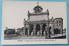 ROME POSTCARD OLD POSTCARD FOUNTAIN FOUNTAIN WATER PAOLA PAUL V EARLY 1900
