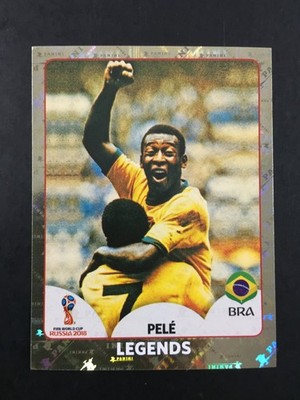 Pele Legends Foil Sticker Pink Back Panini World Cup 2018 #668