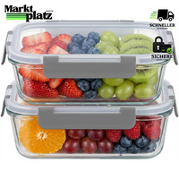 Frischhaltedosen Set 2X370Ml Borosilikatglas Bpa-Frei FüR Mikrowelle