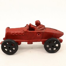 Cast Iron Racer Toy Car Driver Reproduction Hubley Style 5.25in