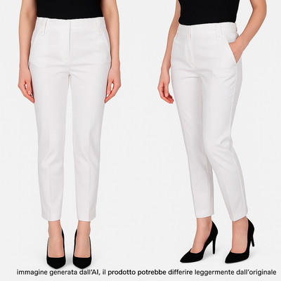 Max&co Max Mara Damen Hose Weiß Slim Hose It 40 Eu 36 W 26 S Small