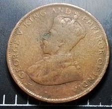 (Feb26) 1914 One Cent Ceyon Emperor of India King George V