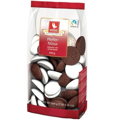 Weiss Pfeffernüsse German Gingerbread Cookies Chocolate & Iced 600g Bag
