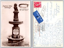 Greyfriars Bobby Edinburgh Dog Statue Fountain Postcard 1965 Posted Scotland