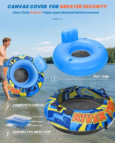 2er Pack 53" Schwerlast Fluss Röhren mit Premium Canvas Abdeckungen SULDUO - Bild 9 von 10