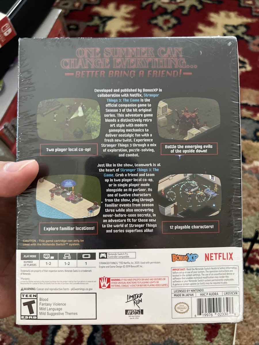Stranger Things 3 The Game Collectors Series Nintendo Switch
