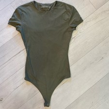 Abercrombie  Fitch Soft Matte Seamless Tee Bodysuit Olive Green XS