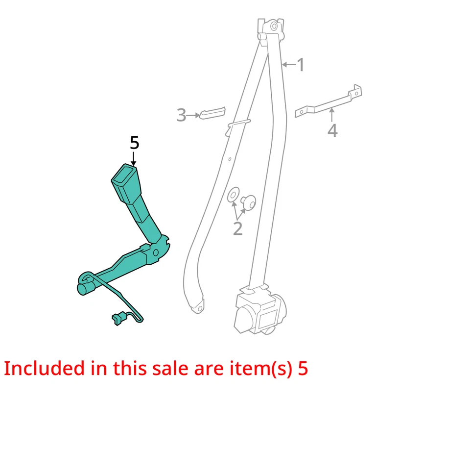 Seat Belt Front Bucket Driver Buckle Fits 09-16 BMW Z4 5254918 - Imagem 4 de 4