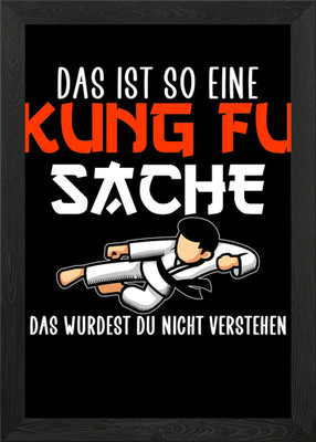 eine Kung fu sache Framed Wall Art Poster Canvas Print Picture