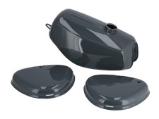 Set: Tank + Seitendeckel, Grau RAL 7011 - fü...