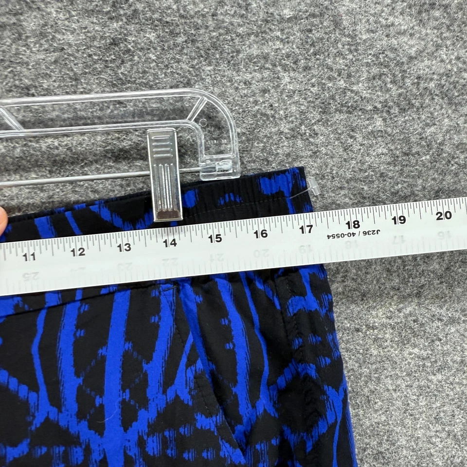 Pantalones Cortos Express Mujer M Medianos Negros Geométricos Tiro Medio Calientes Pantalones Pull On Rayón Foto 3 de 4