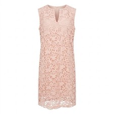 NEW Ming Wang Women's SMALL Pink Floral Lace Sleeveless Sheath Dress