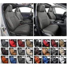 EKR Custom Fit 2008-2012 Honda Accord Seat Covers Full Set Faux Leather Durable