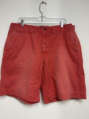 VINTAGE American Living Shorts Mens 36 Salmon Red Cotton Baggy Y2K