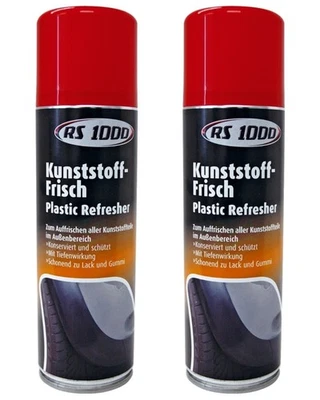 RS1000 2x Kunststoff-Neu Frisch Spray Fahrzeug-Aufbereitung Kunststoff-Pflege - Bild 1 von 4